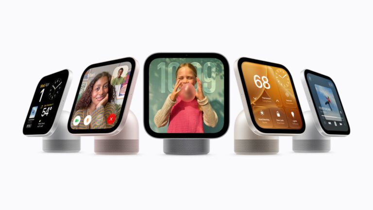 Apple HomeView in fünf Varianten mit Smart Home Bedienoberfläche, FaceTime und Musik