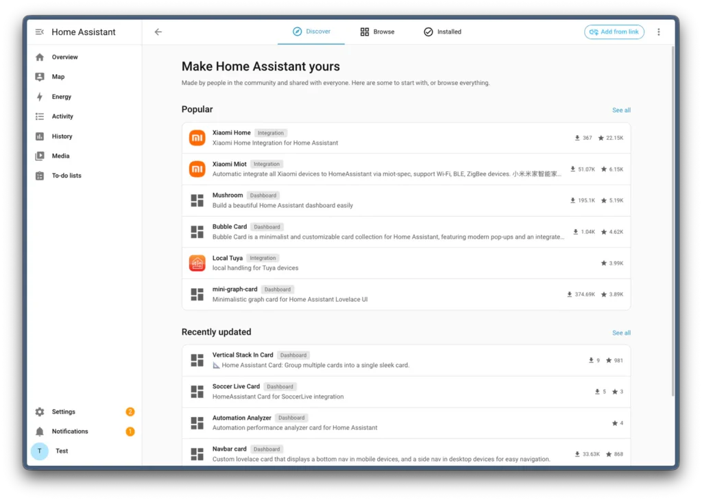 Home Assistant Marketplace als integrierter Nachfolger von HACS mit Community Integrationen und Dashboard Erweiterungen