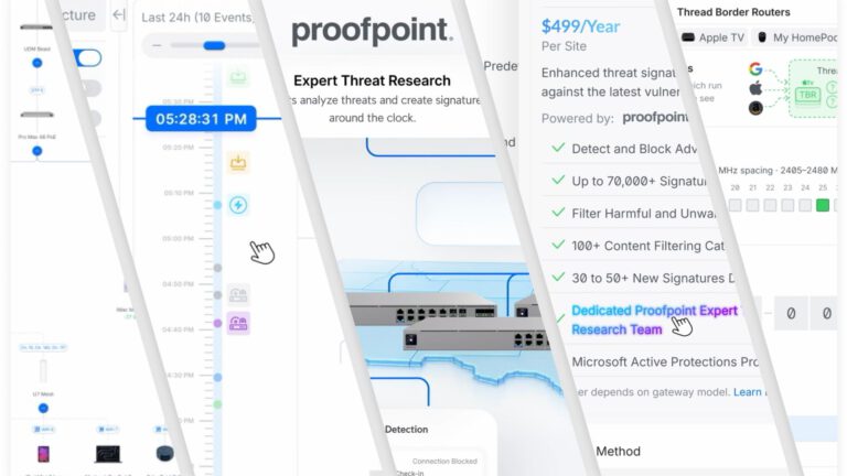 Offizielles Ubiquiti-Motiv zu UniFi Network 11 mit Netzwerkansichten und Thread Border Routern